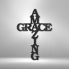 Amazing Grace Cross, Steel Sign