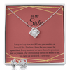 1sister_gold Love Knot Necklace and Earring Set