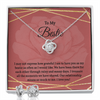 1bestie Love Knot Necklace and Earring Set