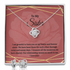 2sister Love Knot Necklace and Earring Set