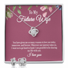 4WFV1 Love Knot Necklace and Earring Set