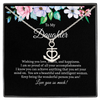 Anchor Pendant Necklace for Daughter