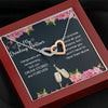 A Beautiful Present To My Drinking Partner - Interlocking Heart Necklace