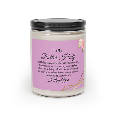 Candle Gift for Better Half with Message, Scented Candle, 9oz
