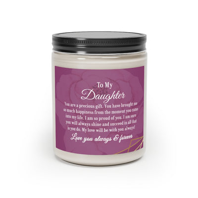Scented Candle  To My Daughter,  Candle with Message Gift For  Daughter