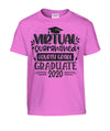 Virtual "Quarantined" 4th Grade Graduate Kids T-Shirts 2020