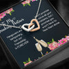 A Wonderful Gift To My Drinking Partner - Interlocking Hearts Necklace
